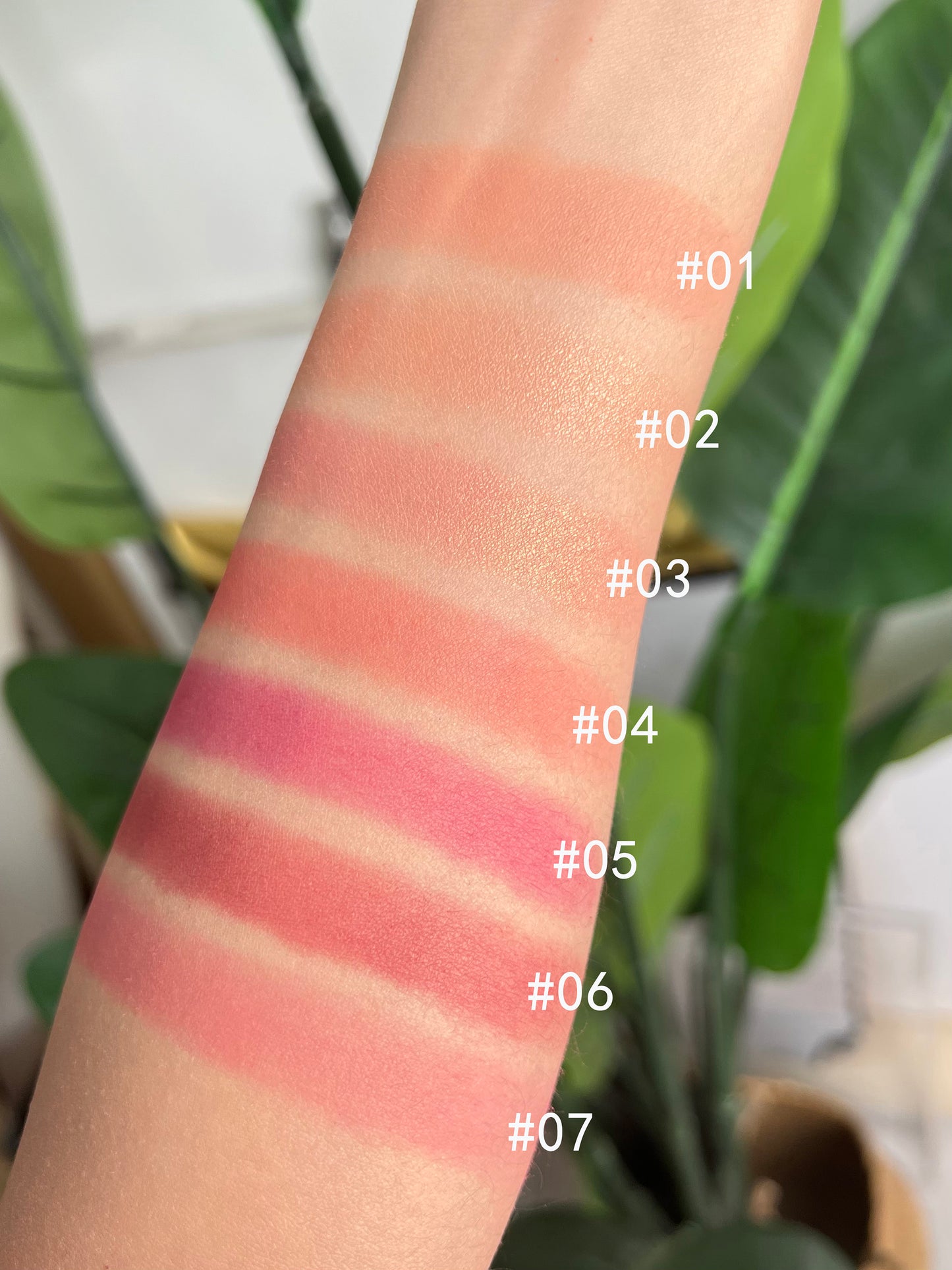 7 Colors High Pigment Blush Private Label Single Blush Palette Fine Powder Blush Private Label