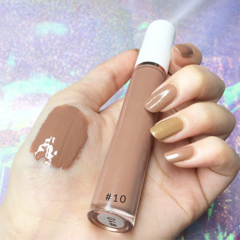 High quality cosmetics vendor vegan brown lip gloss high pigment organic private label lip gloss