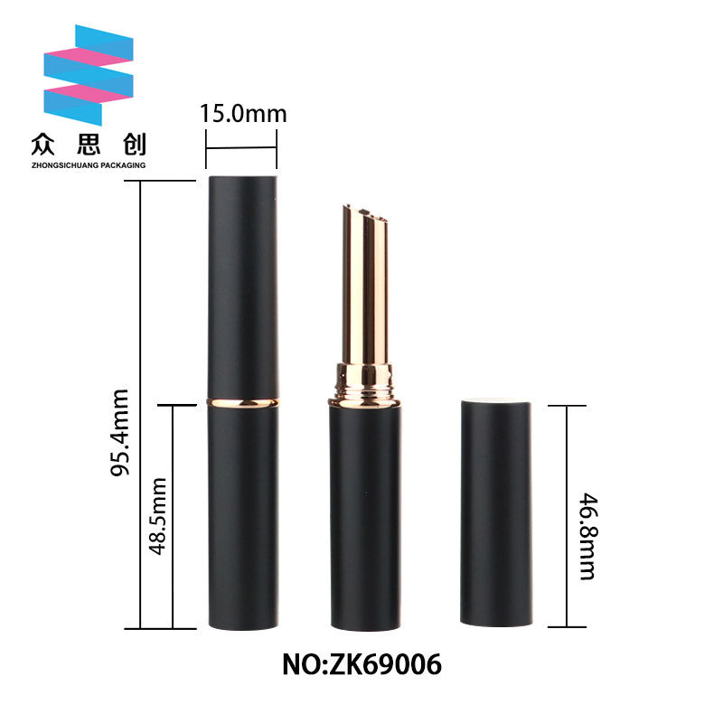 round lipstick tube black
