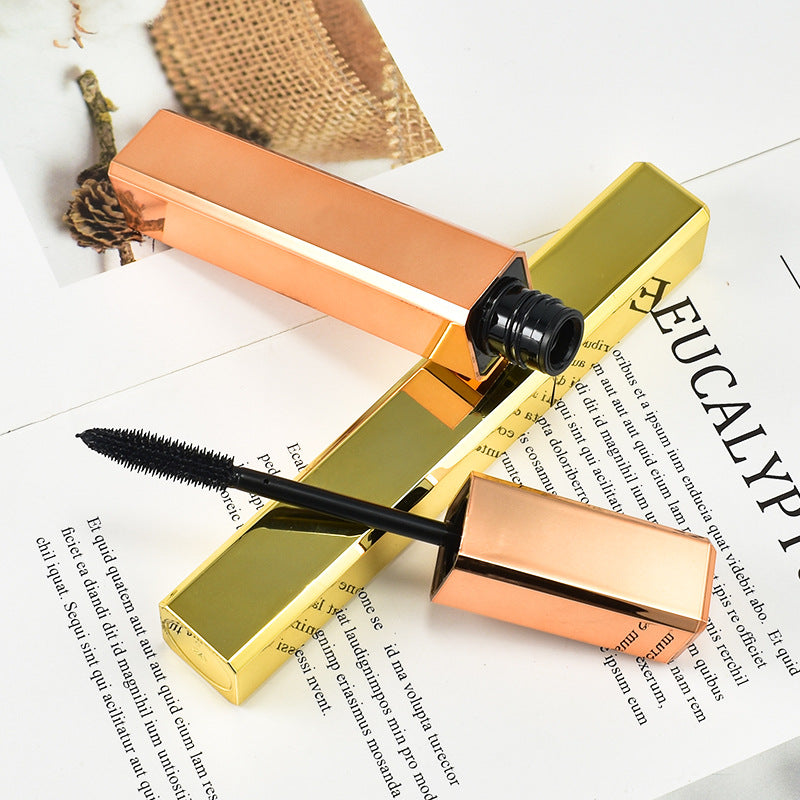 Gold/rose gold waterproof, long-lasting thick mascara (logo can be printed in small batches)