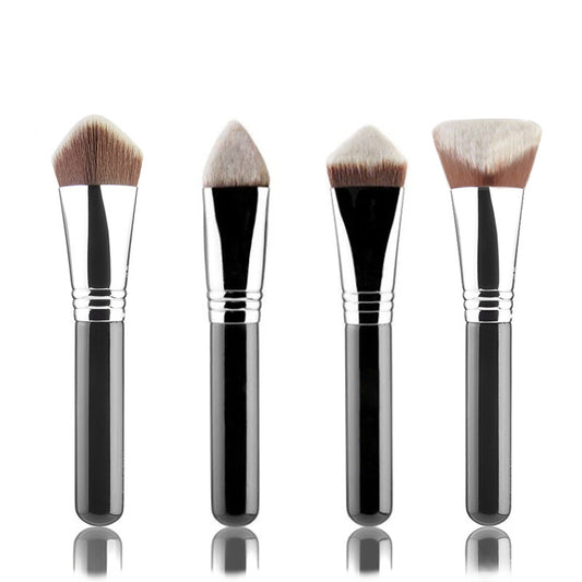 Creative 3D/4D multi-faceted multi-functional foundation brush