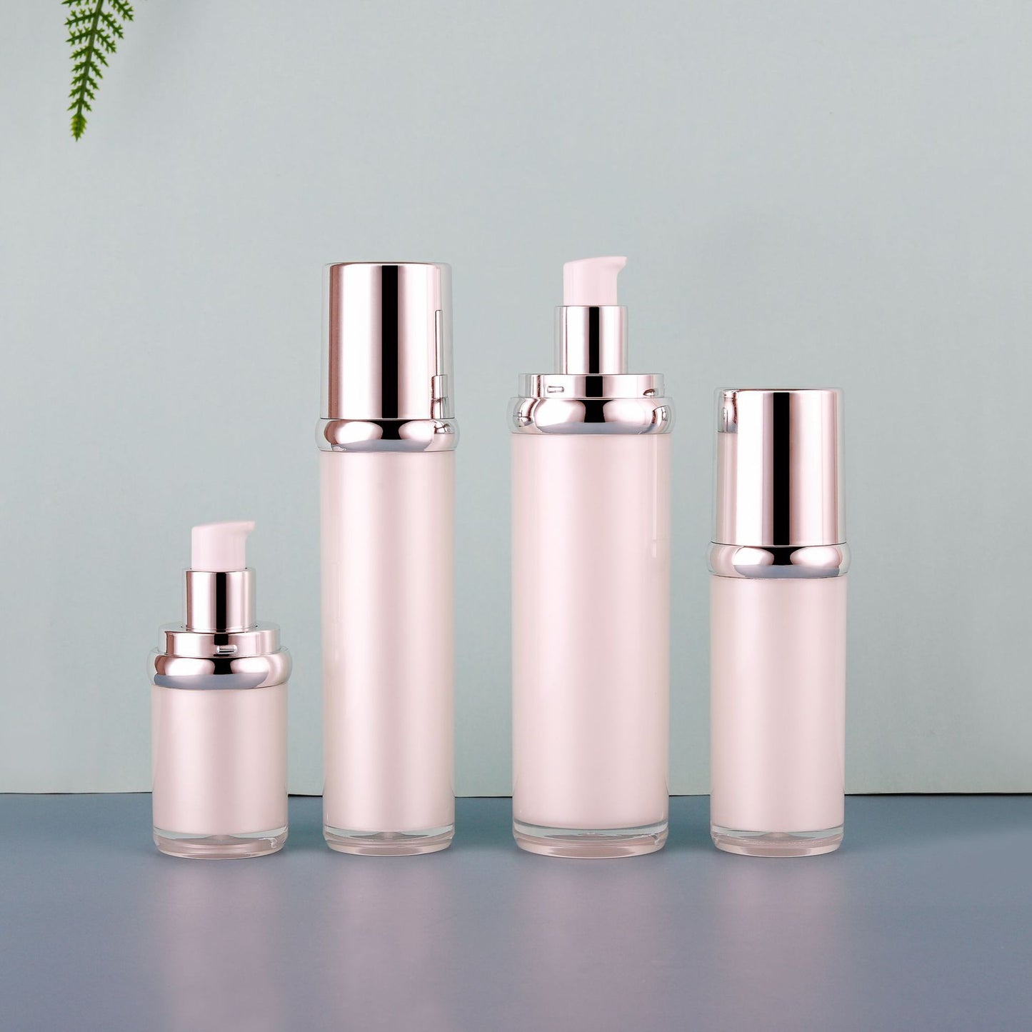 silver cylinder bottle