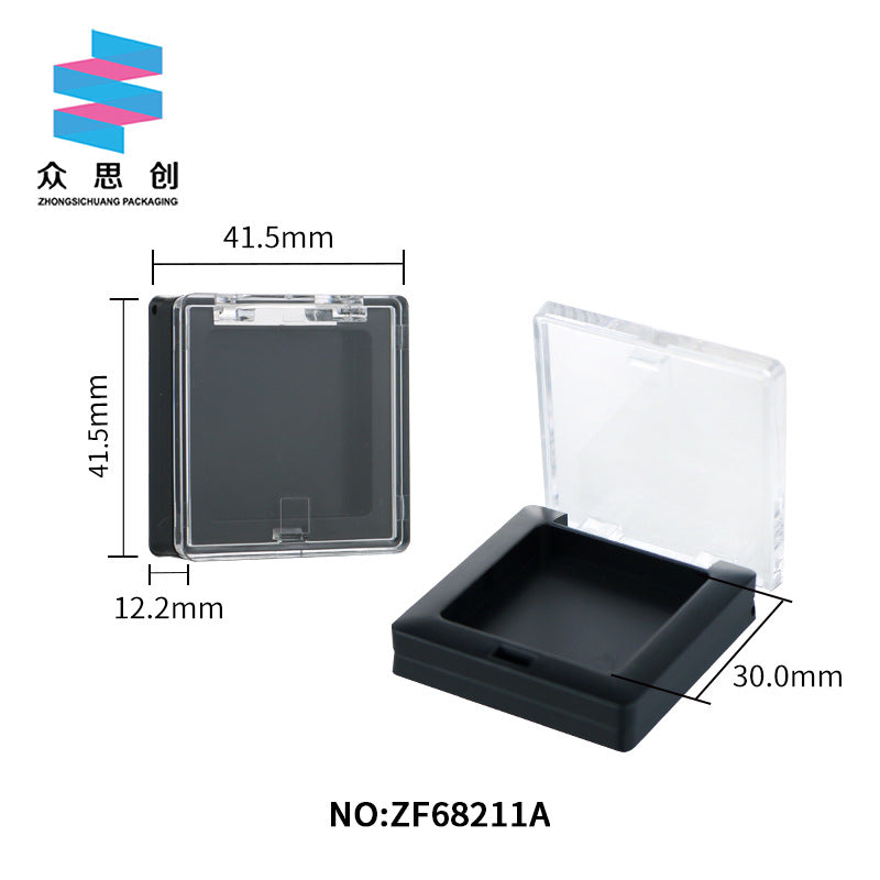 Flip-top monochrome eyeshadow box