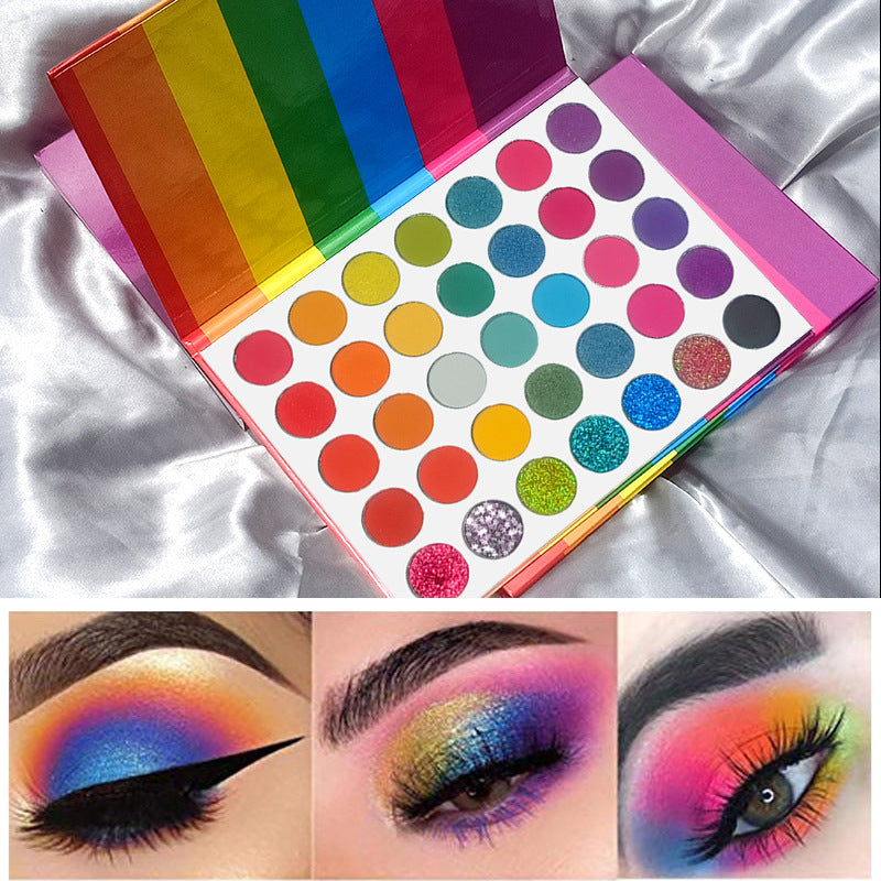 No logo 35 colors rainbow eyeshadow palette
