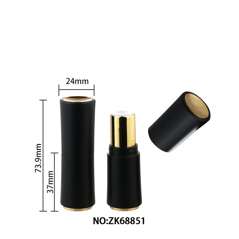 Gold Plated Black Lipstick Tube