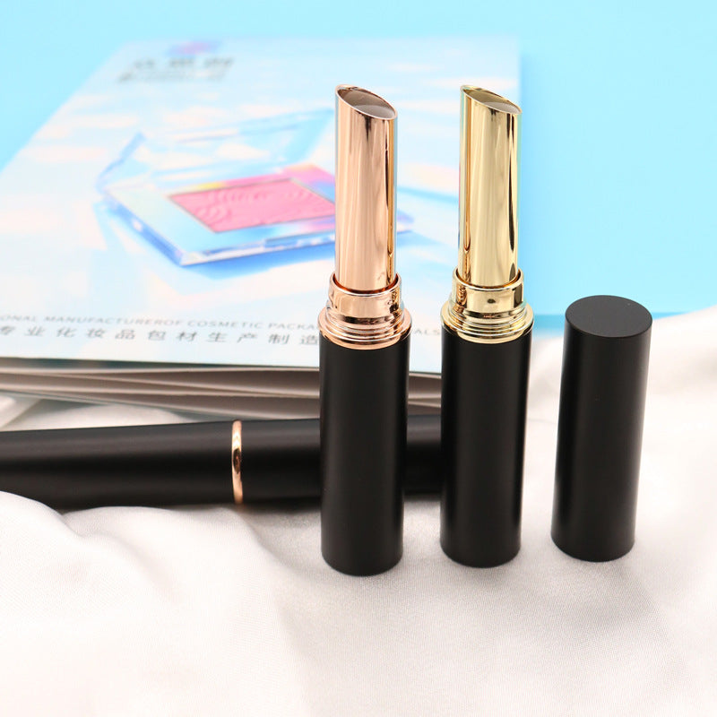 round lipstick tube black