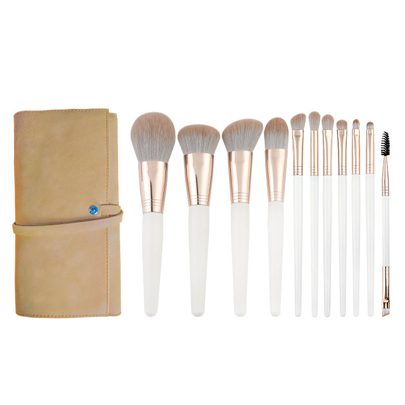 Set of 11 Soft Nanofiber Hair Makeup Brushes