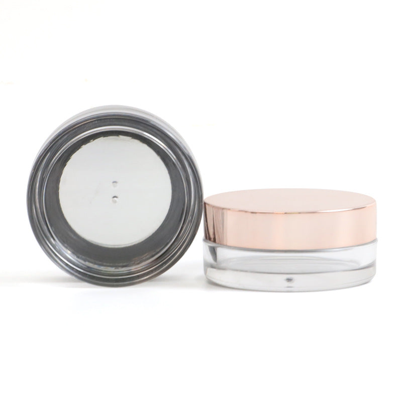 Round double-layer elastic mesh with mirror powder box