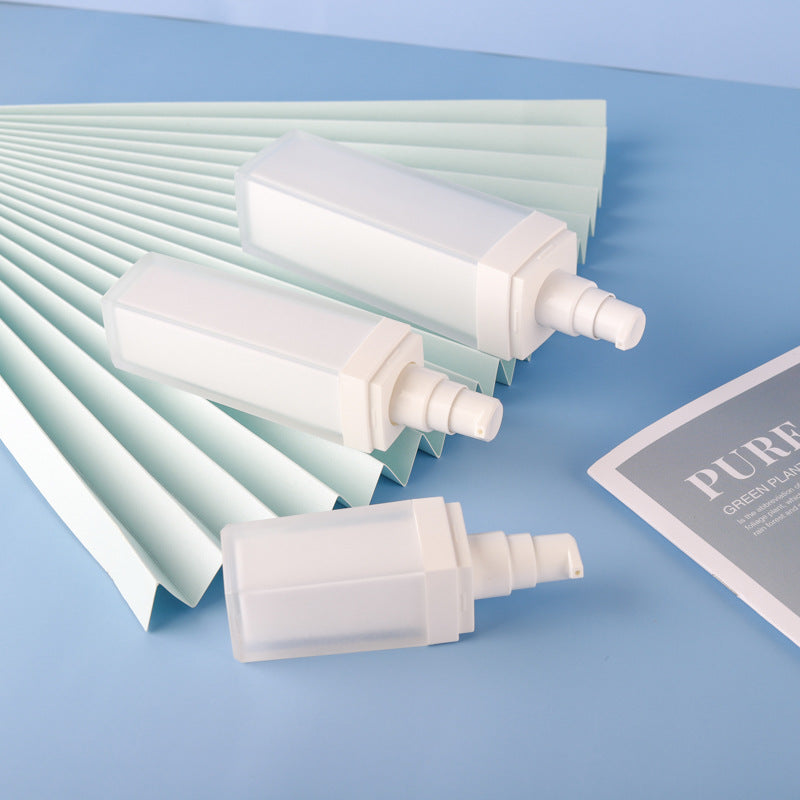 Frosted white square bottle
