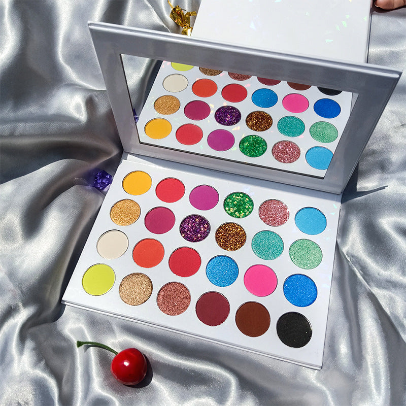 24 Colors Matte + Pearlescent + Fluorescent + Luminous Eyeshadow Palette