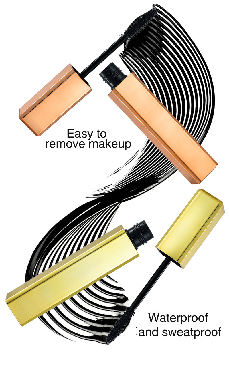 Gold/rose gold waterproof, long-lasting thick mascara (logo can be printed in small batches)