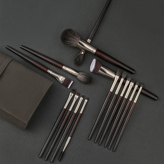 Fiber Hair + Wool Makeup Brush Set