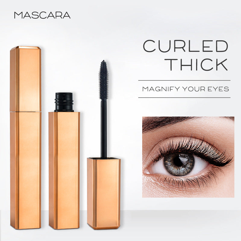 Gold/rose gold waterproof, long-lasting thick mascara (logo can be printed in small batches)