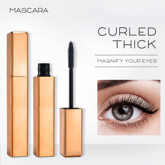 Gold/rose gold waterproof, long-lasting thick mascara (logo can be printed in small batches)