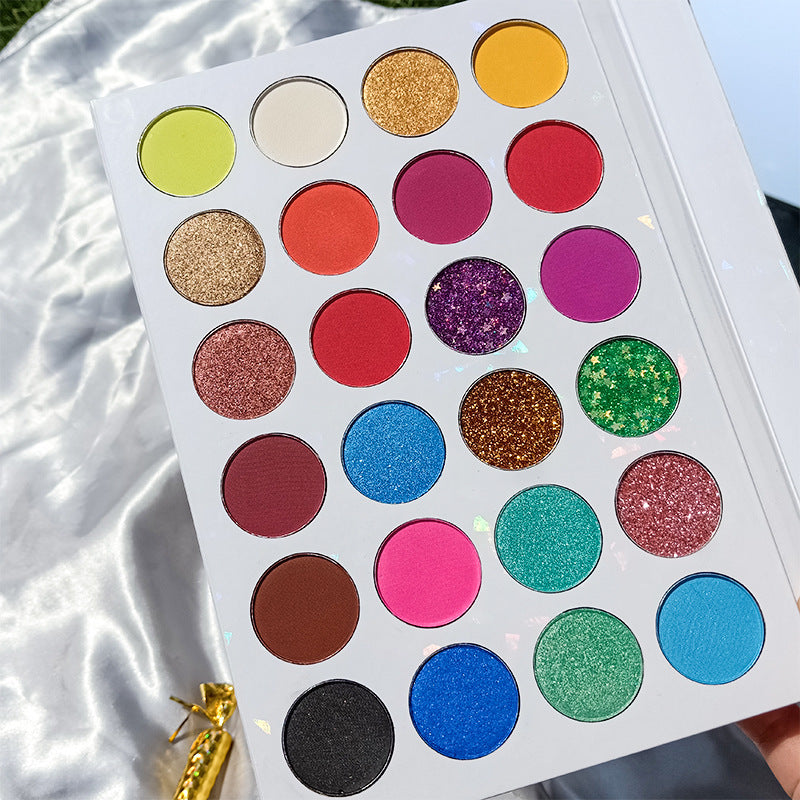 24 Colors Matte + Pearlescent + Fluorescent + Luminous Eyeshadow Palette