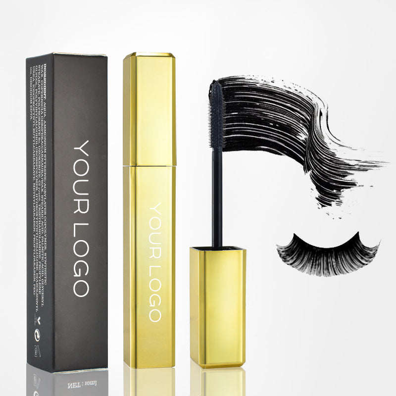Gold/rose gold waterproof, long-lasting thick mascara (logo can be printed in small batches)