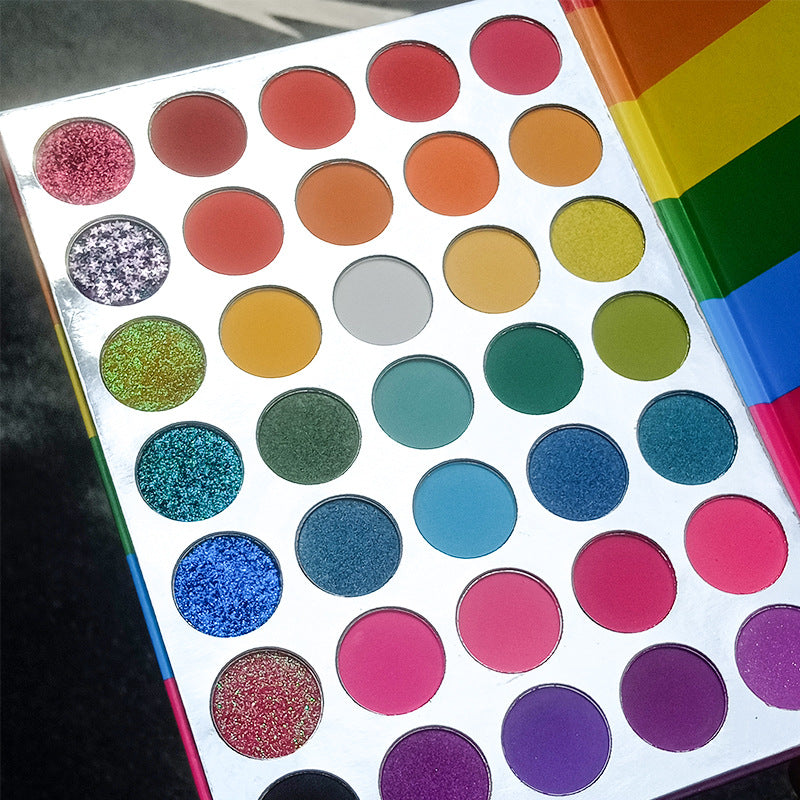 No logo 35 colors rainbow eyeshadow palette