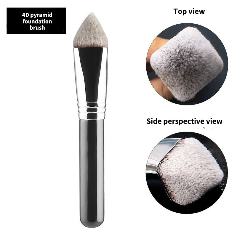 Creative 3D/4D multi-faceted multi-functional foundation brush