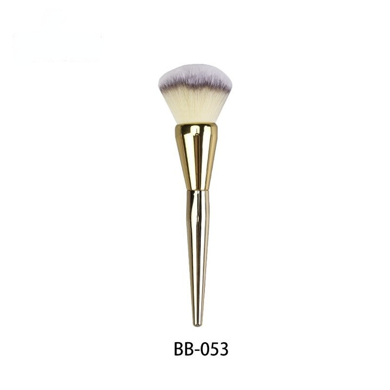 Nylon Bristle Powder Blush Brush with Metal Handle