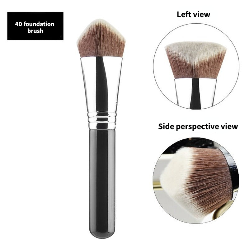 Creative 3D/4D multi-faceted multi-functional foundation brush