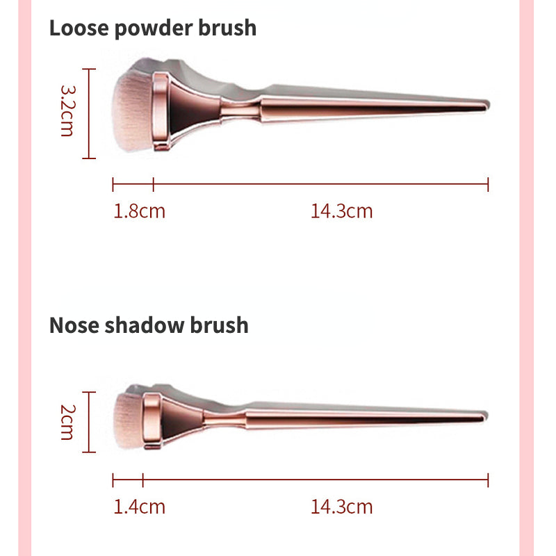 Complete set of makeup brushes