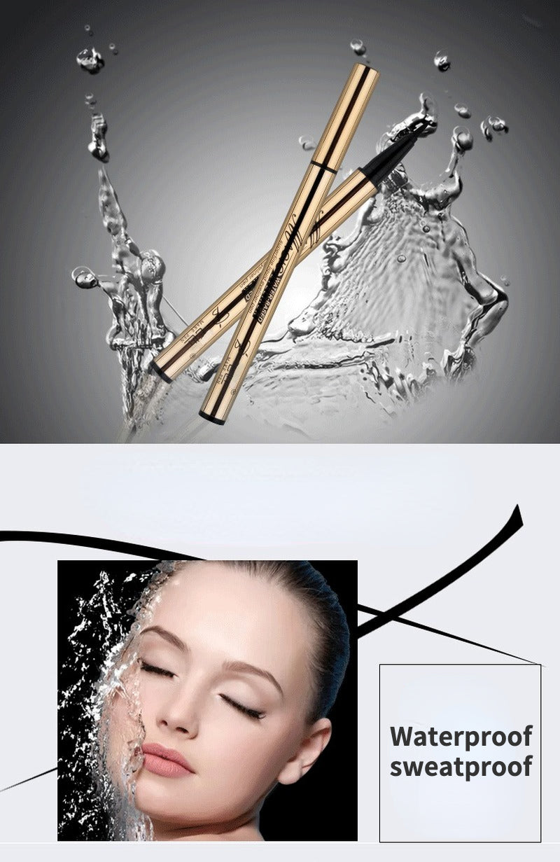 Dazzling gold fashion quick-drying non-smudge liquid eyeliner pen