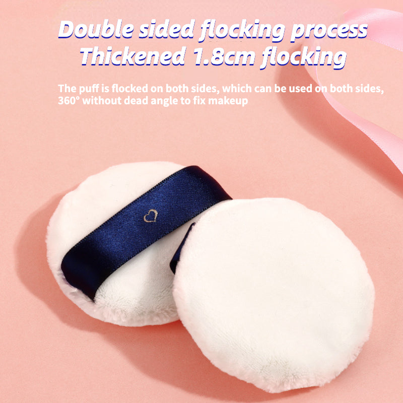 New Large Flocked Loose Powder Puff