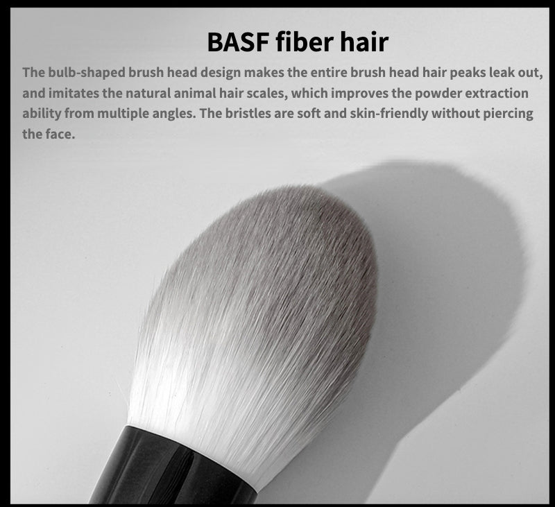 Single large flame type loose powder brush