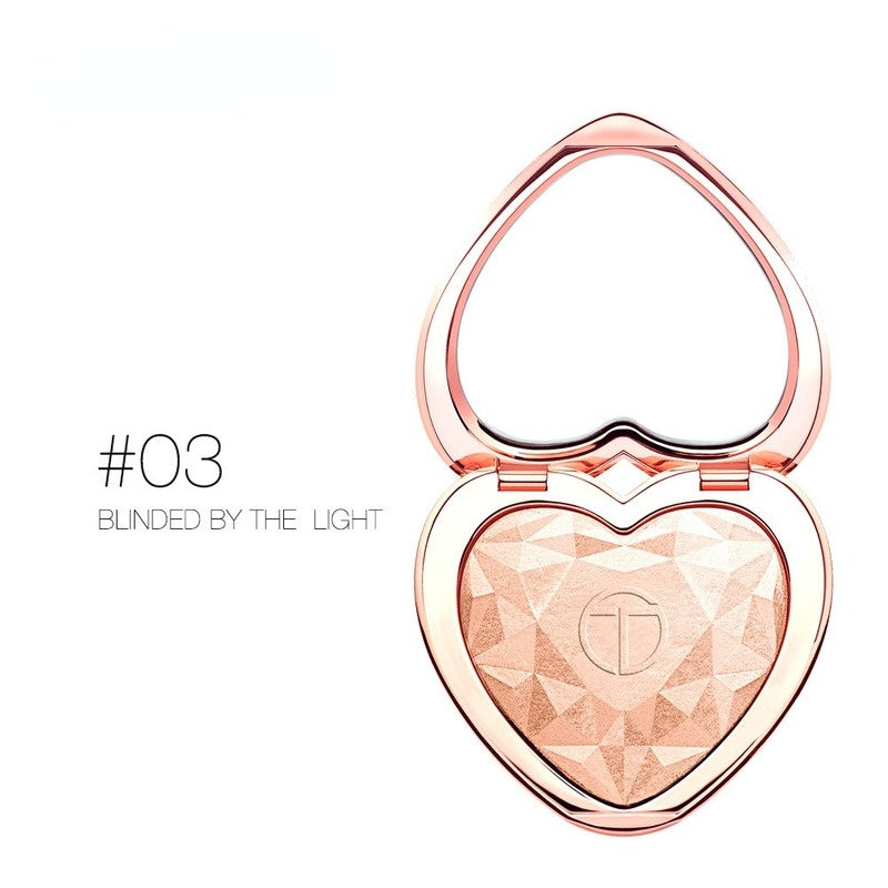 Natural three-dimensional high-gloss face brightening and repairing powder