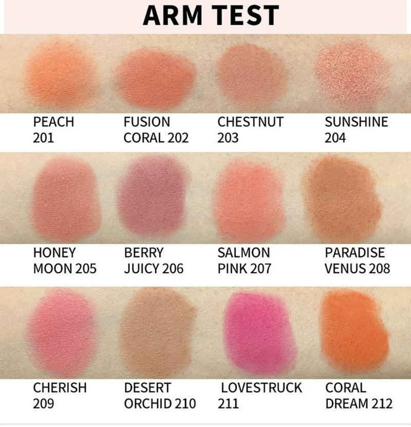 Blush 12 colors (logo can be printed in small batches)