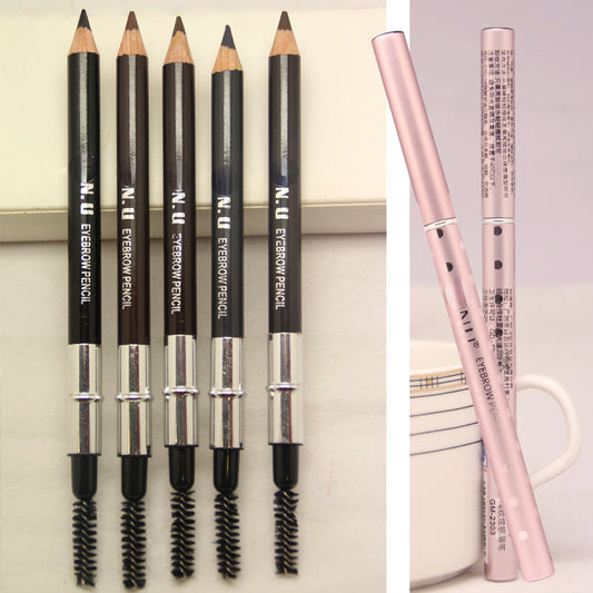 Waterproof and sweatproof wooden eyebrow pencil