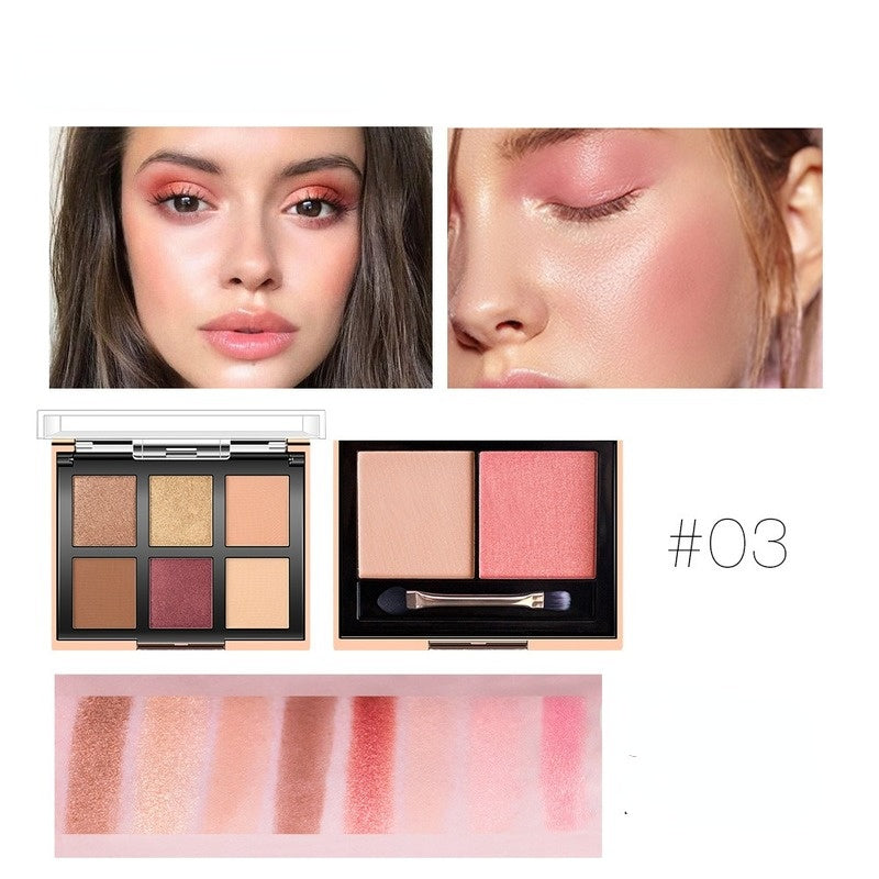 O.TWO.O blush eye shadow integral plate pearlescent matte eye shadow plate repair capacity portable beginner makeup plate 9982