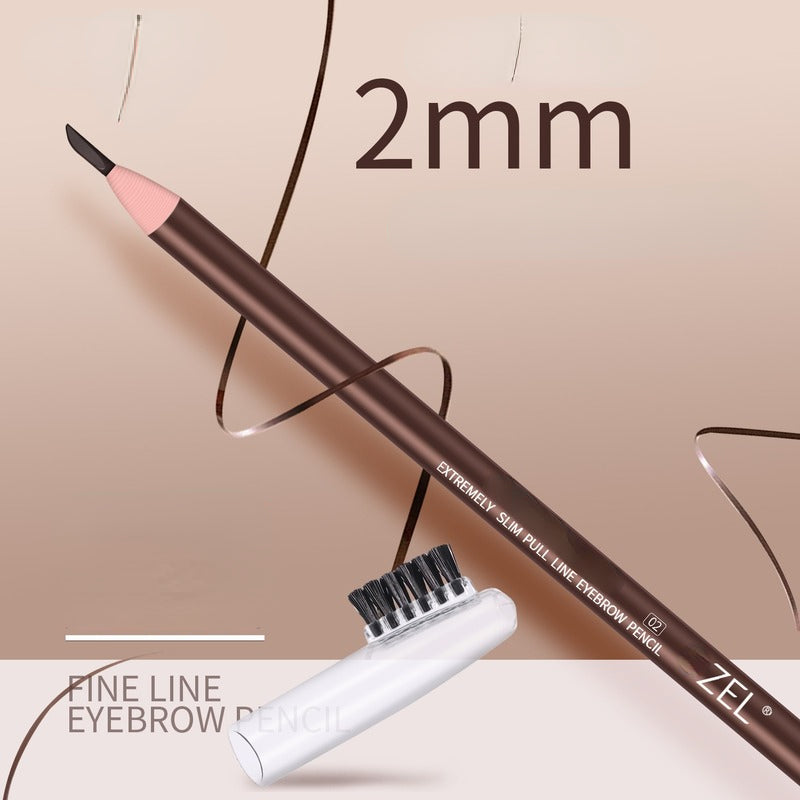 2mm ultra-thin pull wire waterproof and non-smudge eyebrow pencil