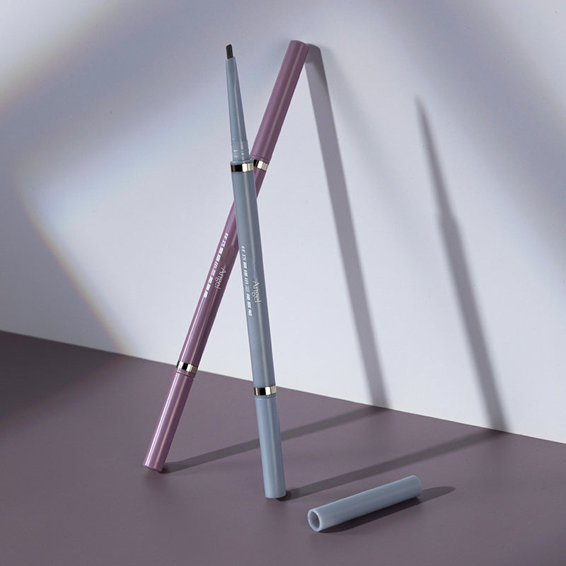 Triangle head ultra-fine non-dizzy makeup lasting waterproof double-head eyebrow pencil