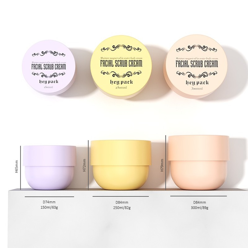 Big Top PP Plastic Matte Surface Body & Face Scrub Cream Jar