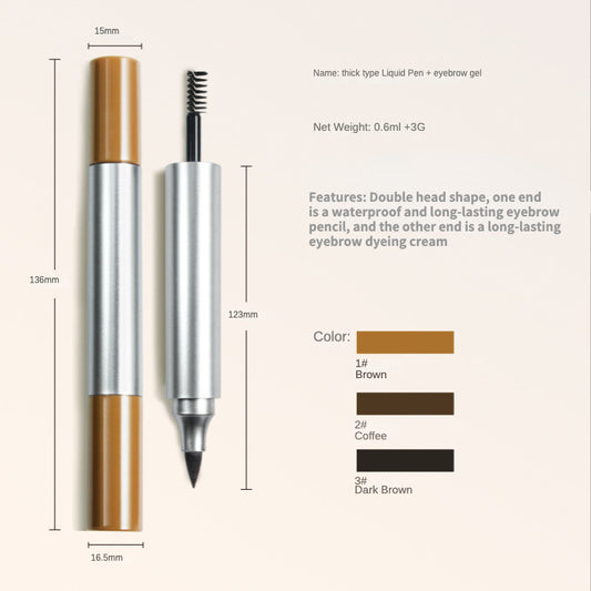 Thick liquid eyeliner + dyed eyebrow cream Liquid eyeliner OEM/ODM