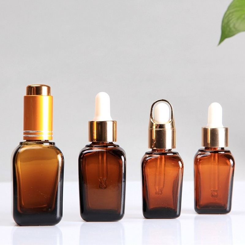 Amber Glass Dropper Oil Bottle for Hair