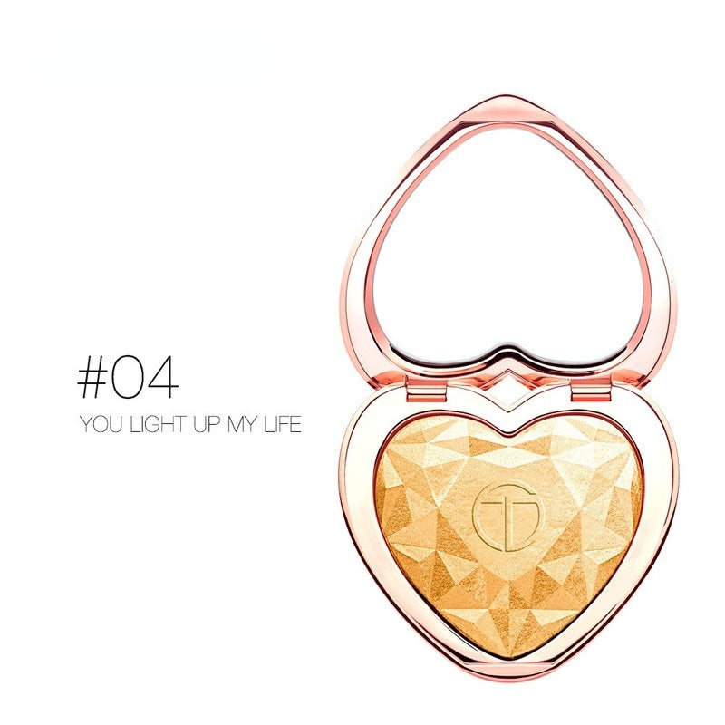 Natural three-dimensional high-gloss face brightening and repairing powder