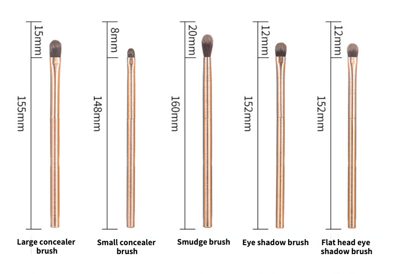 Rose Gold 20 Biomimetic Fiber Hair Makeup Brush Set