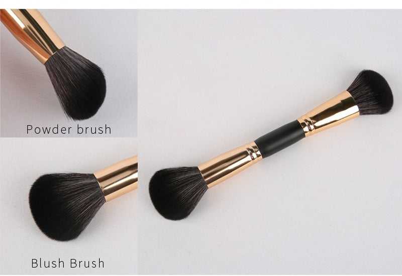 10 double-ended makeup brushes