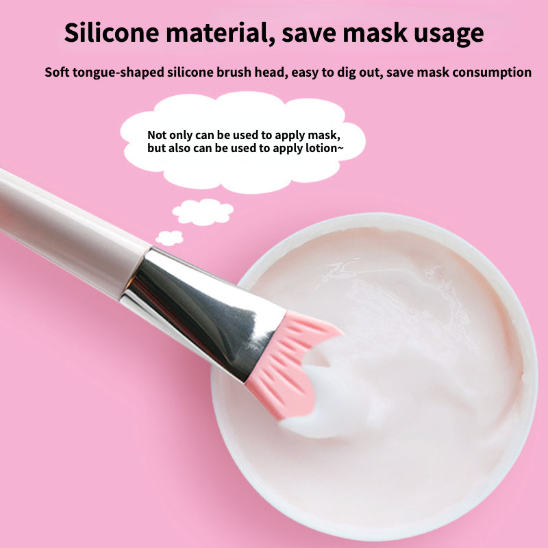Double-ended silicone mask brush