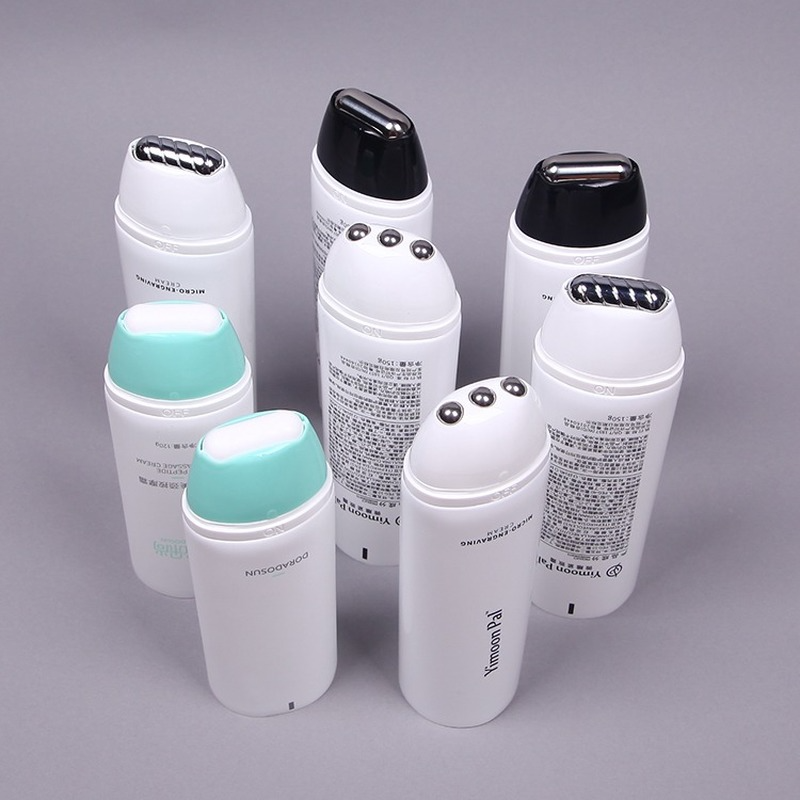 Body care cosmetic tube roller applicator