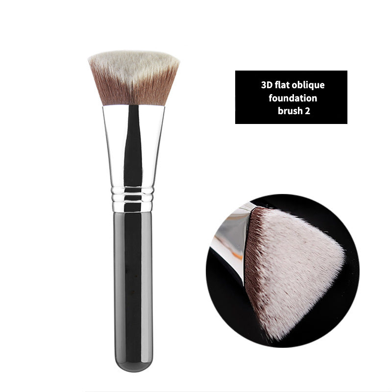 Creative 3D/4D multi-faceted multi-functional foundation brush