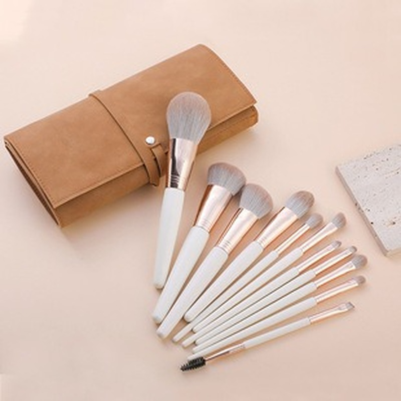 Set of 11 Soft Nanofiber Hair Makeup Brushes