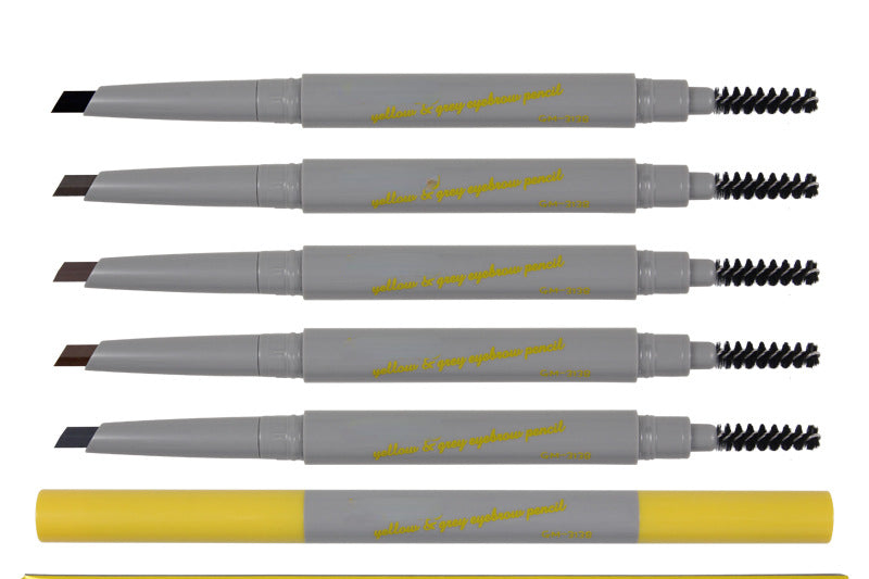 Waterproof and sweatproof double-ended eyebrow pencil