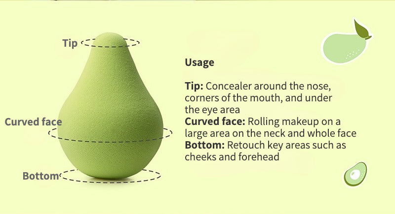 High quality super soft Q bomb fruit shape beauty blender