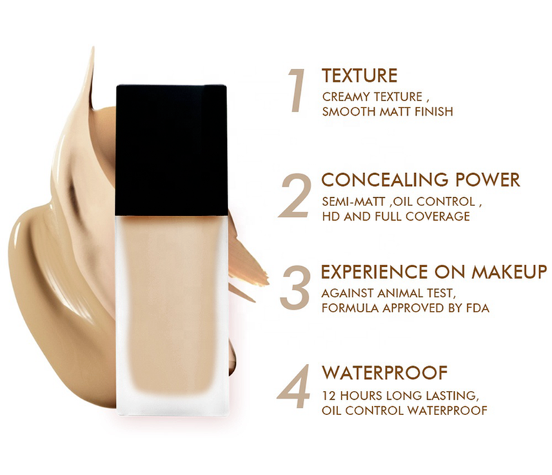 NO LOGO Long Lasting Waterproof Natural Face Concealer Liquid Private Label Foundation