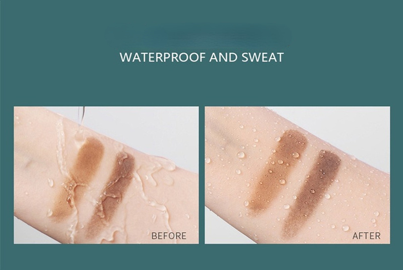 Waterproof and sweat proof highlight shadow side shadow is easy to last and not easy to decolorize tricolor eyebrow powder
