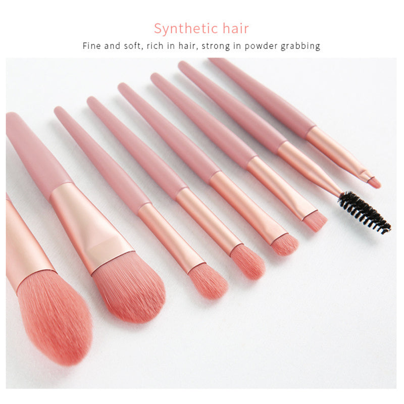 Set of 8 Morandi Matte Mini Makeup Brushes