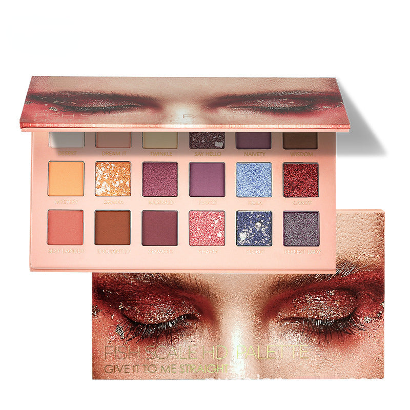 18-color matte pearl burst eyeshadow palette